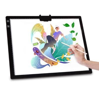 New Integrated Bracket Design A3 Battery Type LED Tracing Tablet Tracing Light Pad USB LED Light Pad with Stand
