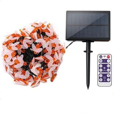 Factory Wholesale Outdoor 6m30 LED Solar Honey Bee String Lights