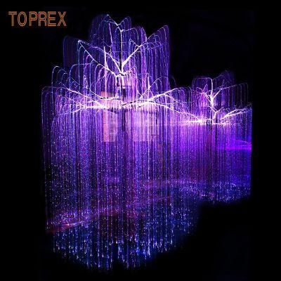 Toprex Decor Outdoor Holiday Lighting Artificial LED Weeping Fiber Optic Willow Tree