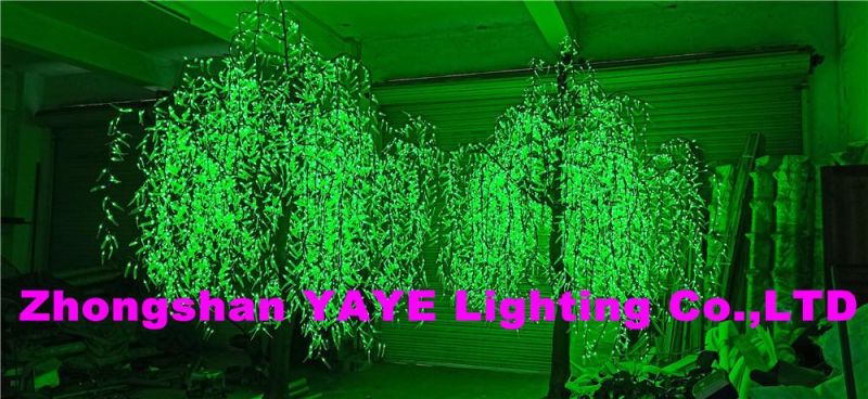 Yaye 18 Hot Sell High Quality 4608LEDs 2.5m Diameter 3m Height LED Lighted RGB Willow Tree with CE/RoHS