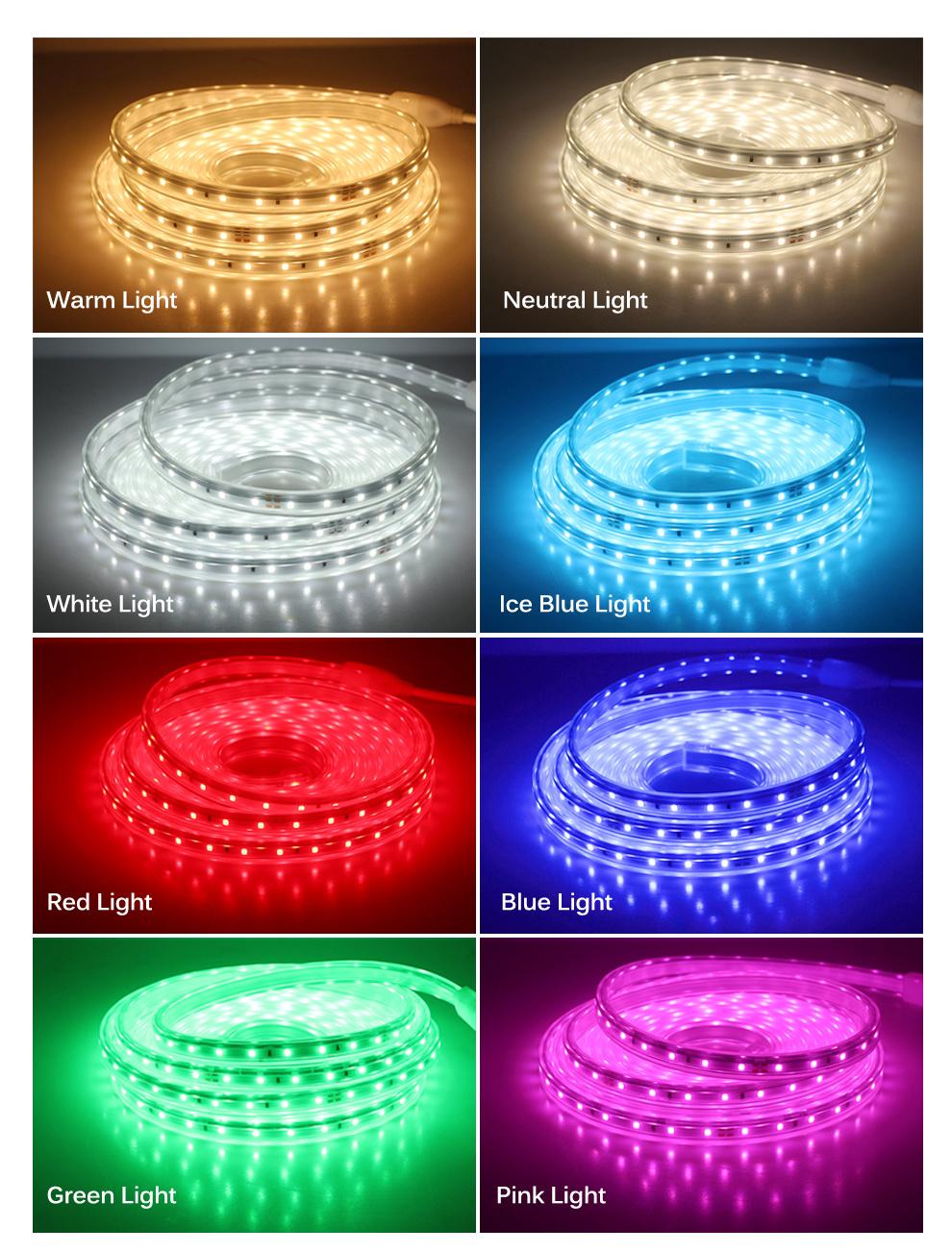 PVC Material AC220-240V 60/ 120/ 180/ 240PCS LED Strip Light