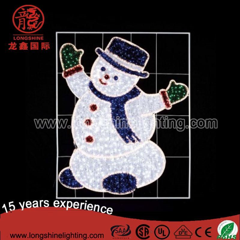 24V Low Voltage 160cm Holiday Christmas 2D White Snowman Sculpture Decoration Light Ce&RoHS
