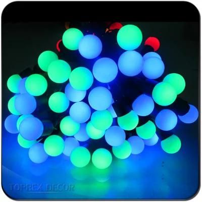 Large Lights Holiday Globe 10 M Faceted Frosted LED String Ball Light