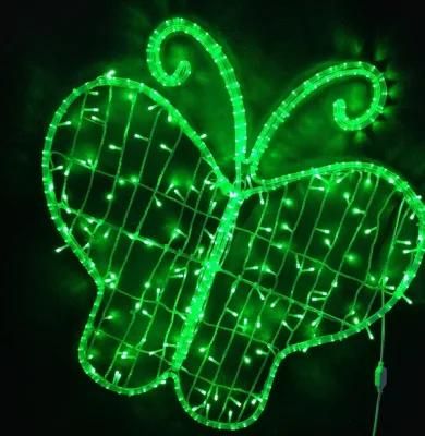 2015 New Design 2D Colorful LED Butterfly Light for Mall Decoration