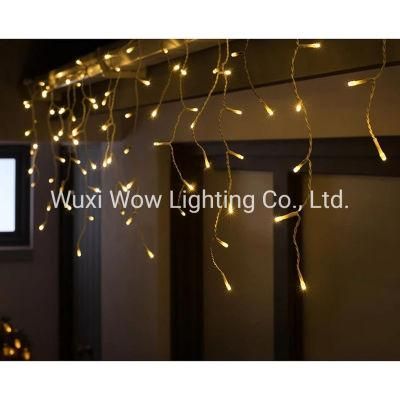 Low Voltage Connectable Icicle LED Christmas Lights Warm White