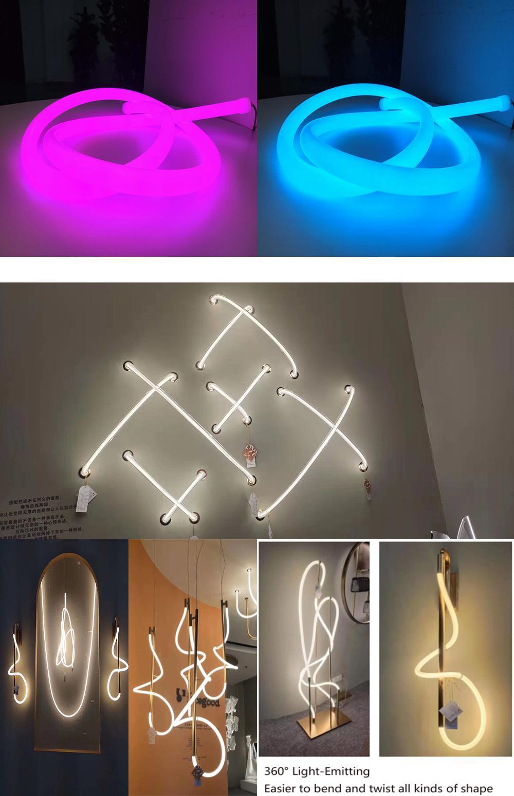 LED Neon Light RGBW 360 Degree Round Sign Custom IP65 Flex Strip Lights