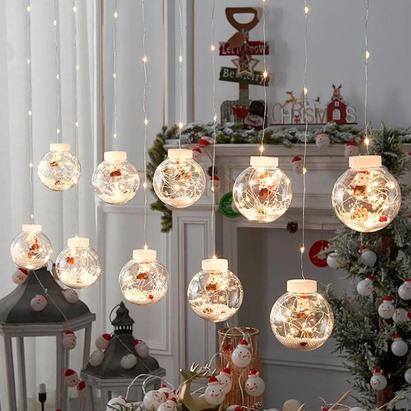 LED String Ball Light Santa Claus Christmas New Year Decortions