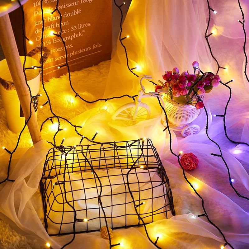 Hot Selling Outdoor Holiday Party Lighting 10m 20m 30m 50m Indoor String PVC Christmas LED Decoration Lights