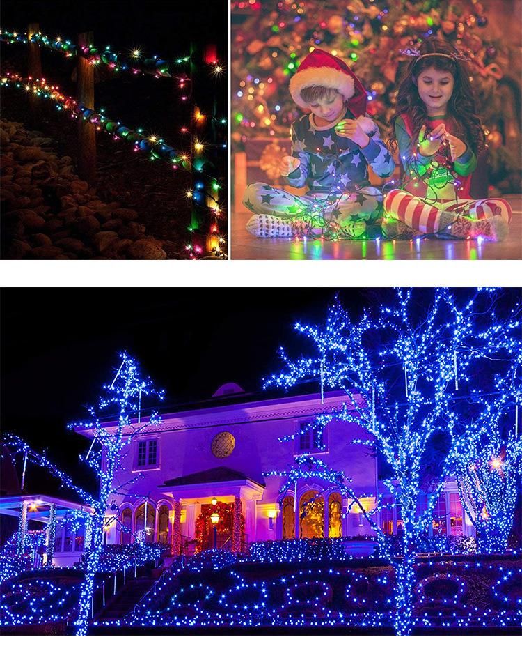 Solar String Lights 200 LED 8 Mode Solar Christmas Lights Waterproof White Fairy LED Strip String Light LED Solar LED String Light RGB Decoration LED Light