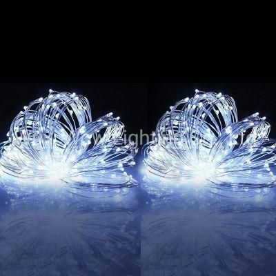 2 Pack 100 LED Copper Wire Lights Waterproof Fairy Decoration Starry String Lights Indoor/Outdoor for Gardens/ Patios