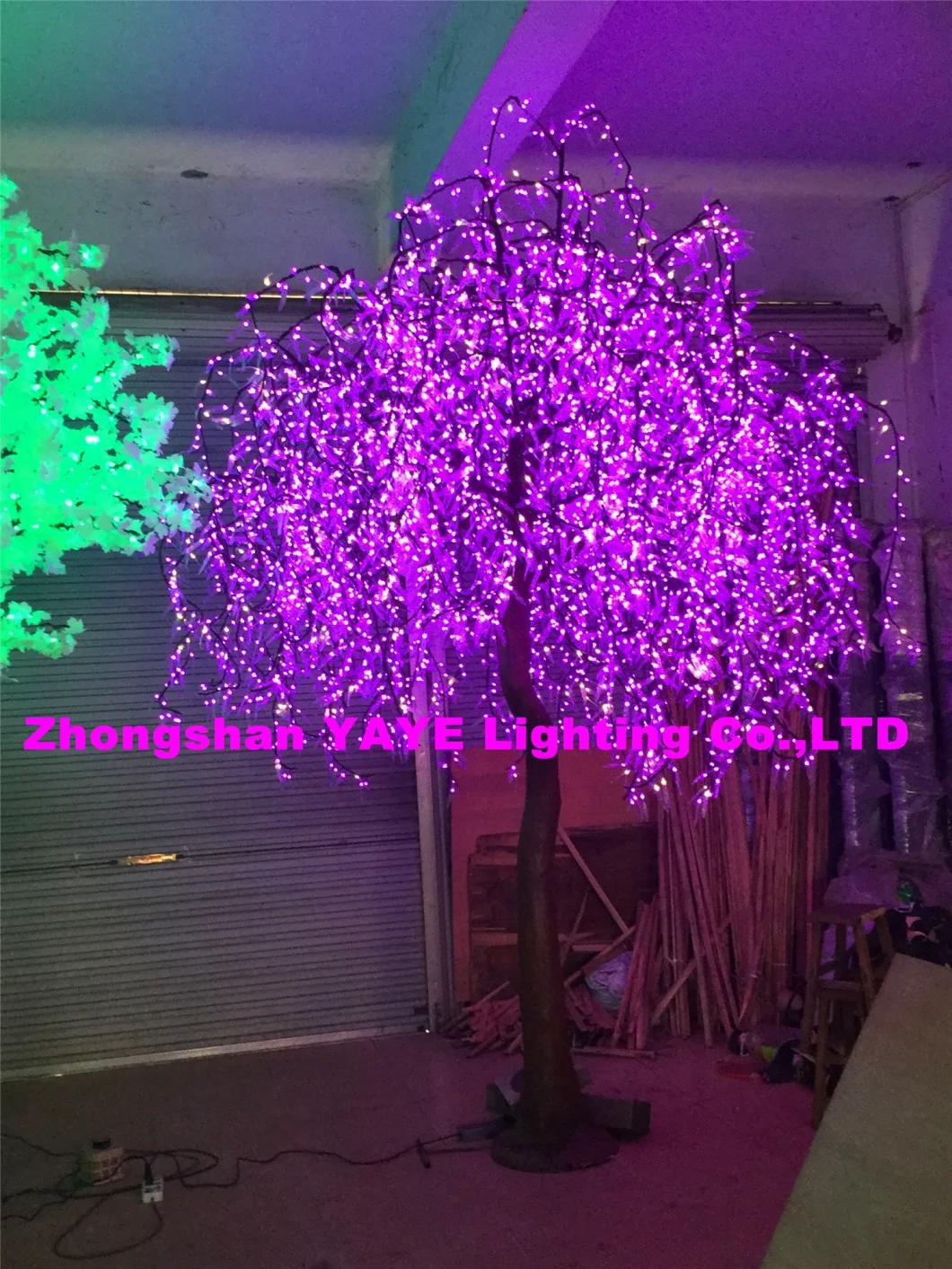 Yaye 2021 Hot Sell CE/RoHS Outdoor Using RGB LED Willow Tree Light with Input Voltage 110V/220V