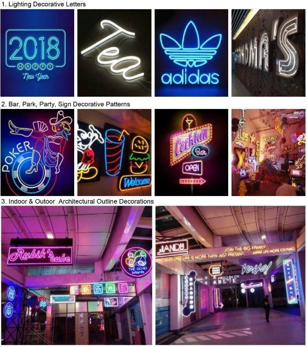 LED Waterproof Sign Tubes 12V DC 2835 Flexible LED Neon Strips with All Colors You Want