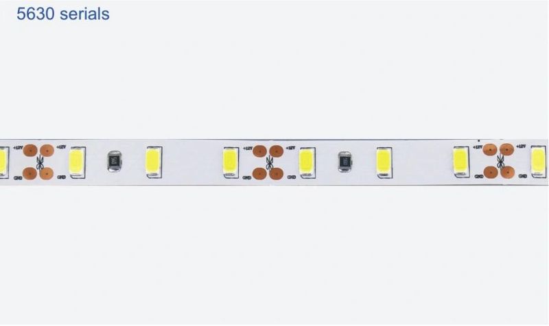 14.4W 10mm Width 50mm Cut 60LEDs/M SMD5630 LED Flexible Tape Strip