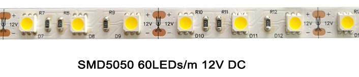 SMD5050 Flexible LED Strip Light 60LEDs/M 12V with TUV/Ce Certification