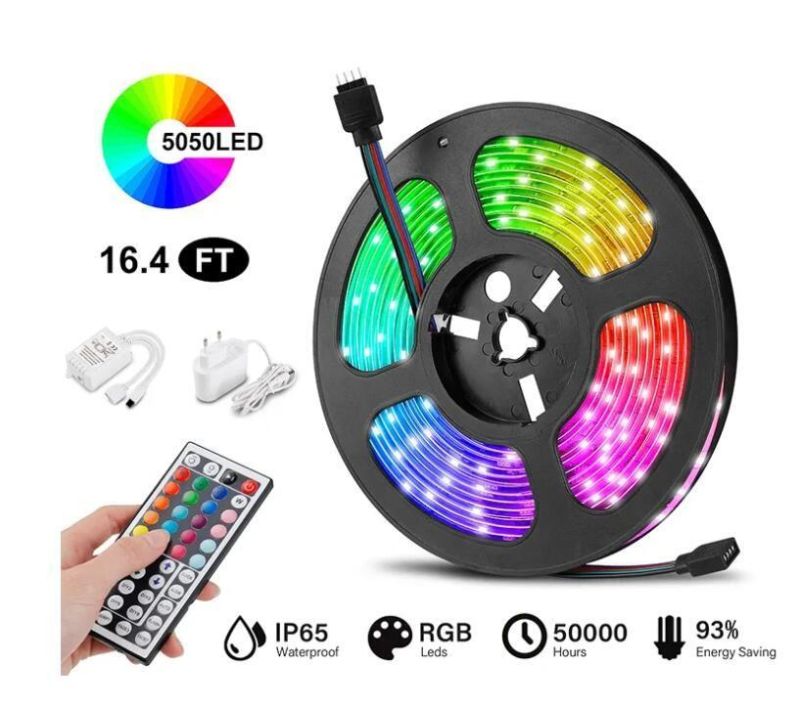 RGB LED Strip Light Kits IR Remote Control 30LEDs, 12V LED Strip Lights Kit