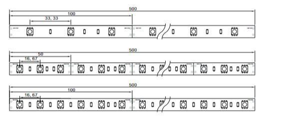 12V 10mm 60LEDs Low Power Consumption High Brightness SMD 5050 LED Light Strip