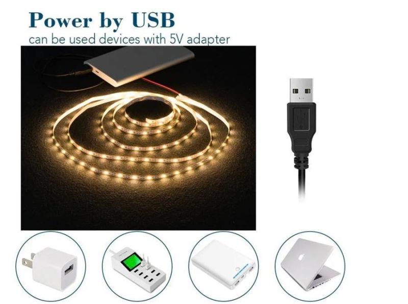 LED Strip Light USB 2835SMD DC5V Flexible LED Lamp Tape Ribbon RGB 0.5m 1m 2m 3m 4m 5m TV Desktop Screen Backlight Diode Tape