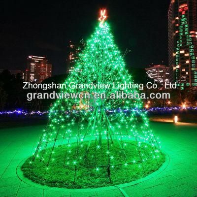 Green Simple LED Big Christmas Tree for Landscape Project