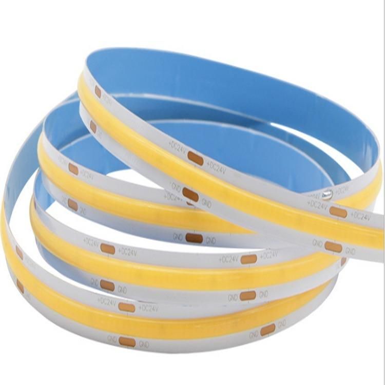 COB Highlight 24V Voltage 8mm High Density Indoor and Outdoor Waterproof Strip