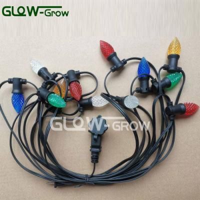 UL Outdoor Patio Holiday Lights Festoon String Lights with Strawberry Style Shatterproof Bulbs for Christmas Home Wedding Birthday Decoration