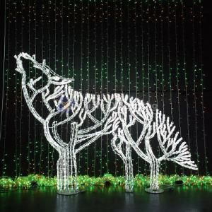 New Design Forest Wolf 2D Motif Light for Indoor Outdoor Decoration