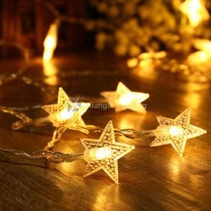Battery Powered Star String Light for Holiday and Party Decoration