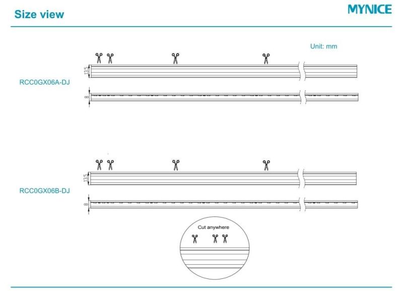 DC12V 1LED Per Cut Green Color LED Flexible Silicone Tube LED Neon Strip