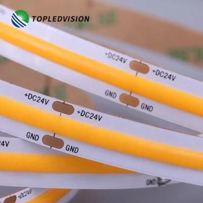 New 24V 528LEDs/M COB LED Flexible Strip with No Light Spots