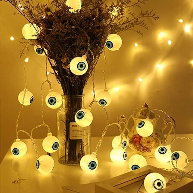 20 LED Halloween Pumpkin Skeleton Skull Ghost Eyes String Light