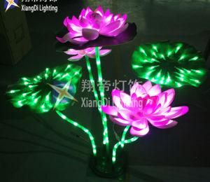 0.8m Outdoor Lighted Decorative LED Christmas Cone Shaped Tree for Square Decoration Lotus