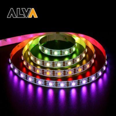 60PCS/M IC RGB SMD5050 Flexible Rope Light 12V 24V LED Strip with TUV CE, IEC