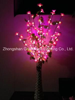 Hot Sale Red Morning Decoration Glory Lights for Home LED Flower Light with Pot Take The Place of Floor Lights