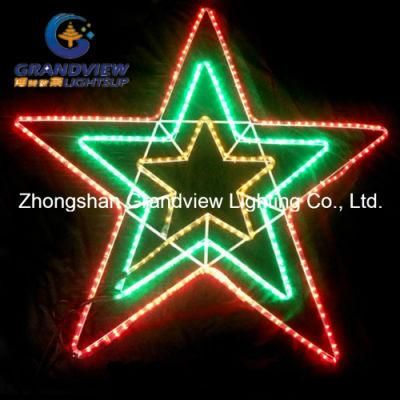 X-Large 123cm Width LED Red Green Yellow Flashing Star Lights