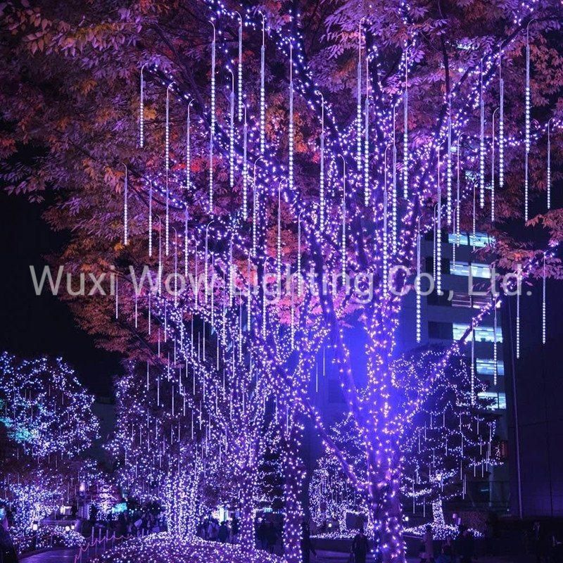 Bluefire Upgraded Meteor Lights 50cm 10 Spiral Tubes 540 LEDs Falling Snowfall Lights for Wedding Christmas Garden Tree Home Decor