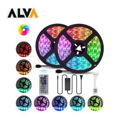 12V SMD5050 RGB Multicolor LED Strip Light with Remote Controller