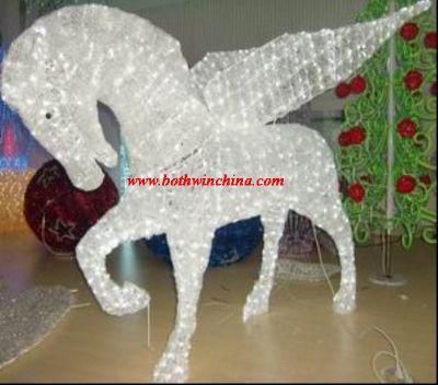 3D Acrylic Light (BW-SC-202) Fly Horse Holiday Lights as High Class Place Decoration