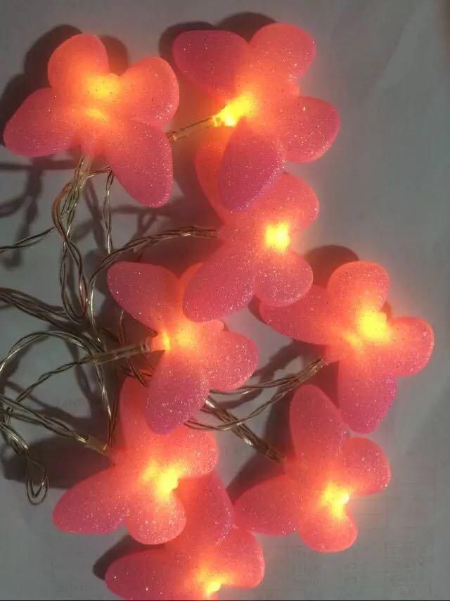 New LED String Light with Flower Decoration, Christmas Light