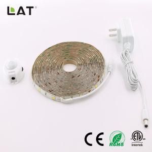 High Brightness Smart DC12V/24V 3m SMD5050 Ww/Cw 30/60/120LEDs Flexible LED Strip/Tape Ce/ETL/UL with Sensor Can Adjust 30s to 10min