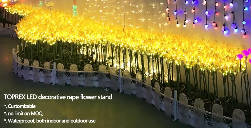 Import China Spring Wedding Decorative LED Fabric Artificial Rape Flower Light