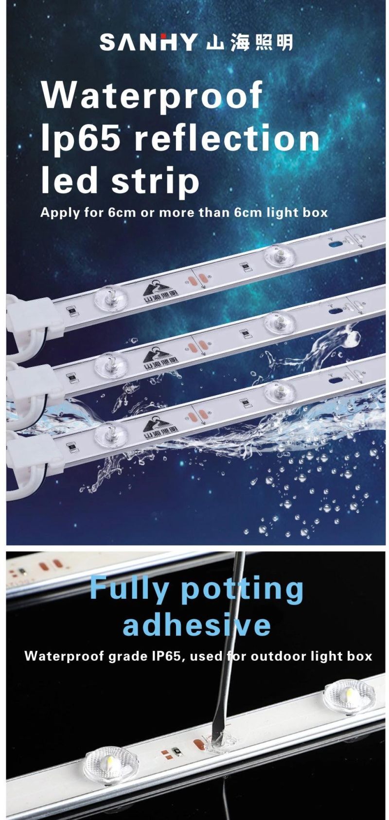 Waterproof IP65 LED Strip Light out Door LED Hard Bar for Light Box