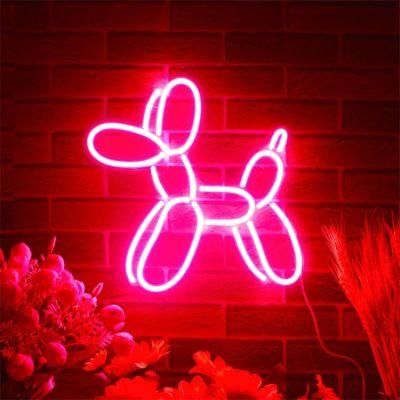 High Quality Customized balloon Dog LED Neon Sign Waterproof Luminous Acrylic LED RGB Colorful Letters Advertising