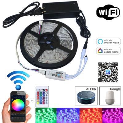 RGB WiFi Music Decoration Lamp Outdoor Waterproof Backlight Coloured Remote Smart LED Strip Light
