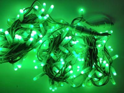 European Standard IP68 Waterproof Green Rubber Cable Light String