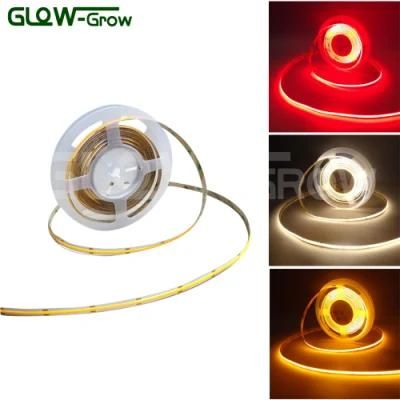 Customizable 24V 10W/M 100lm/M IP20 Warm White LED COB Strip Light for Project Cabinet House Decoration