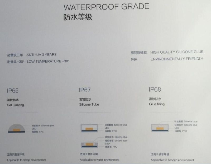 5 Years Warranty RGB 14.4W 5050SMD LED Strip with Top Quality