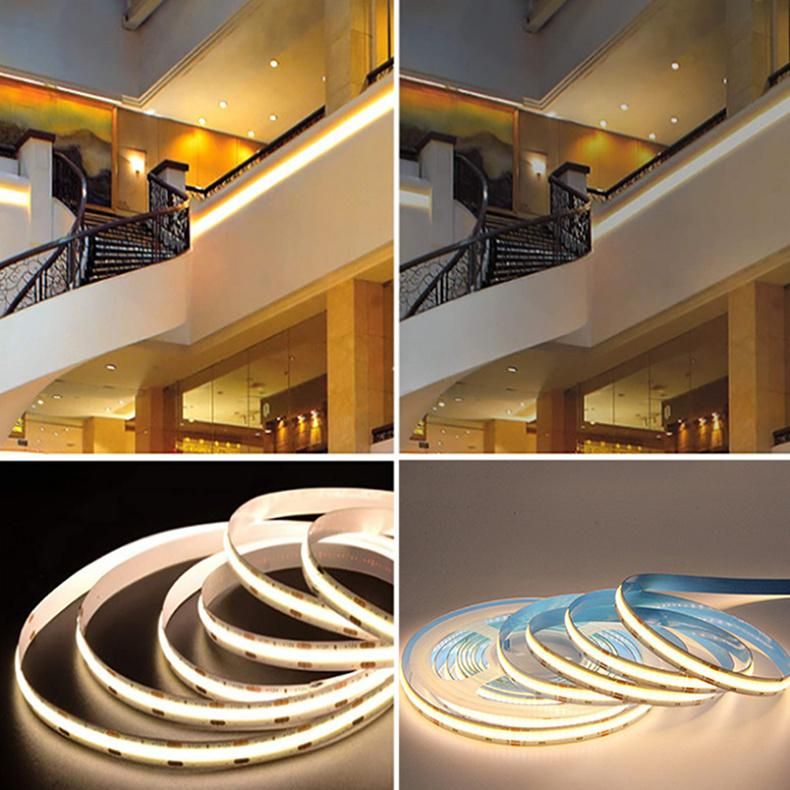 Adhesive Flexible LED Stripes Tape 5m DC12V 24V COB Addressable 320LEDs Strips Lights for Hotel Room Christmas Decoration