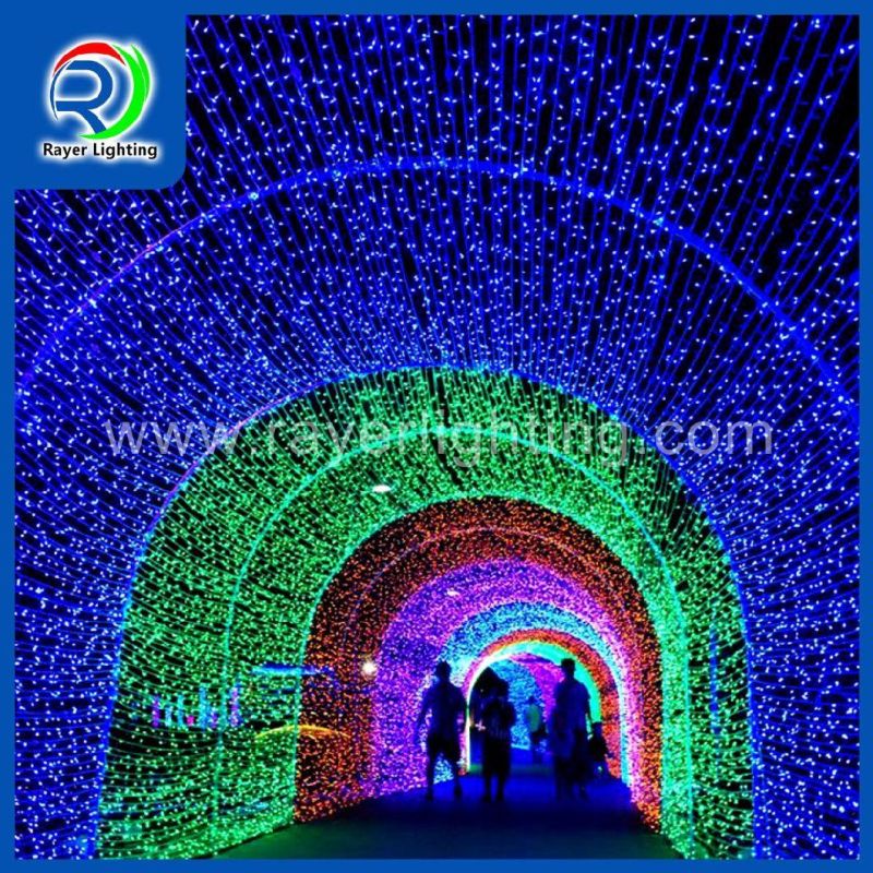 10m 100 Lights RGB Auto Flicker Outdoor LED Decoration Lights