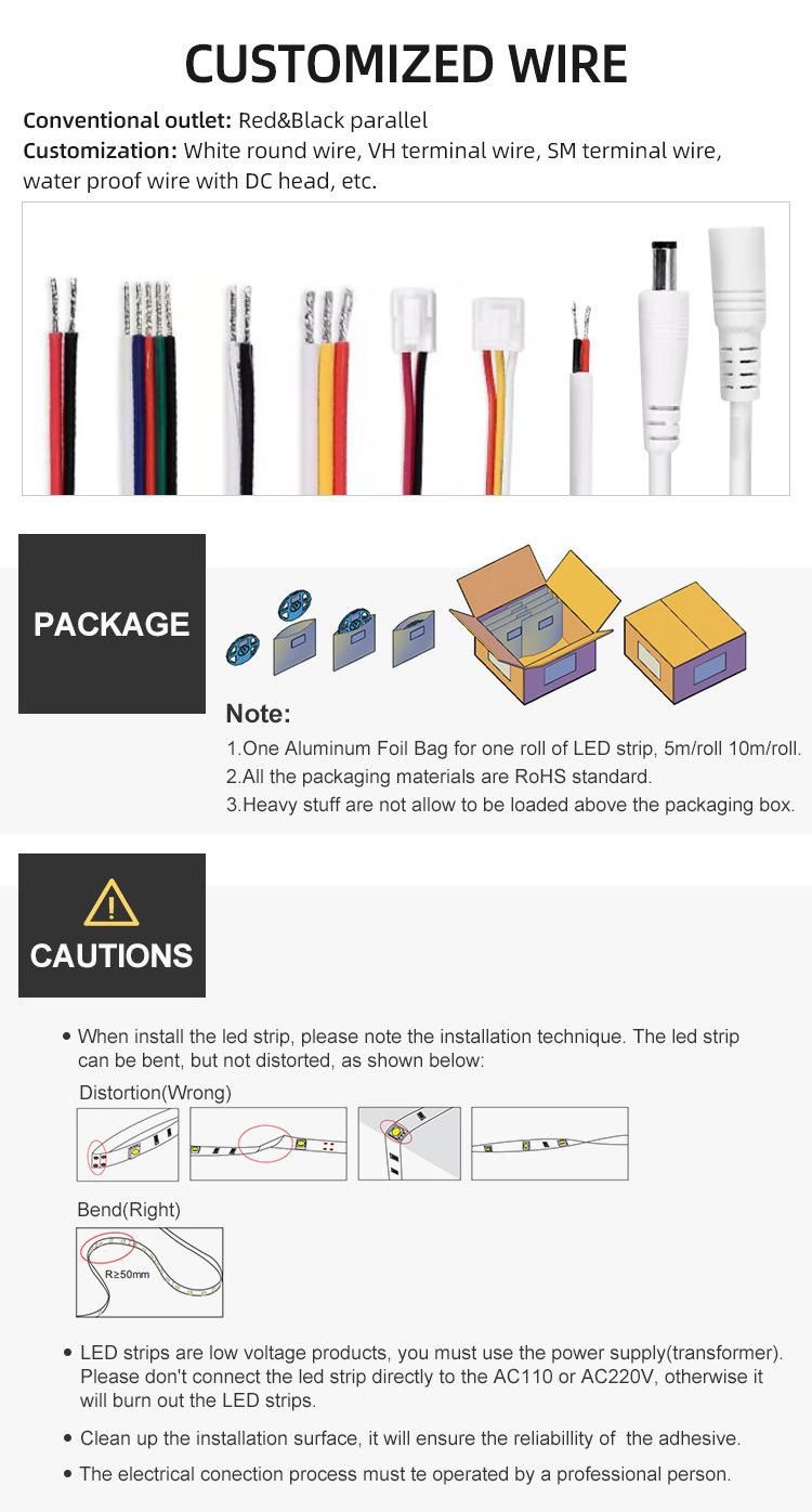 ETL DOT Free in Aluminum Profile COB Fcob LED Strip Light 12W 9W 10W