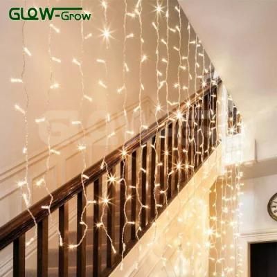 2.0m*3.0m 72W LED Christmas Curtain String Light for Stair Decoration with T Connector