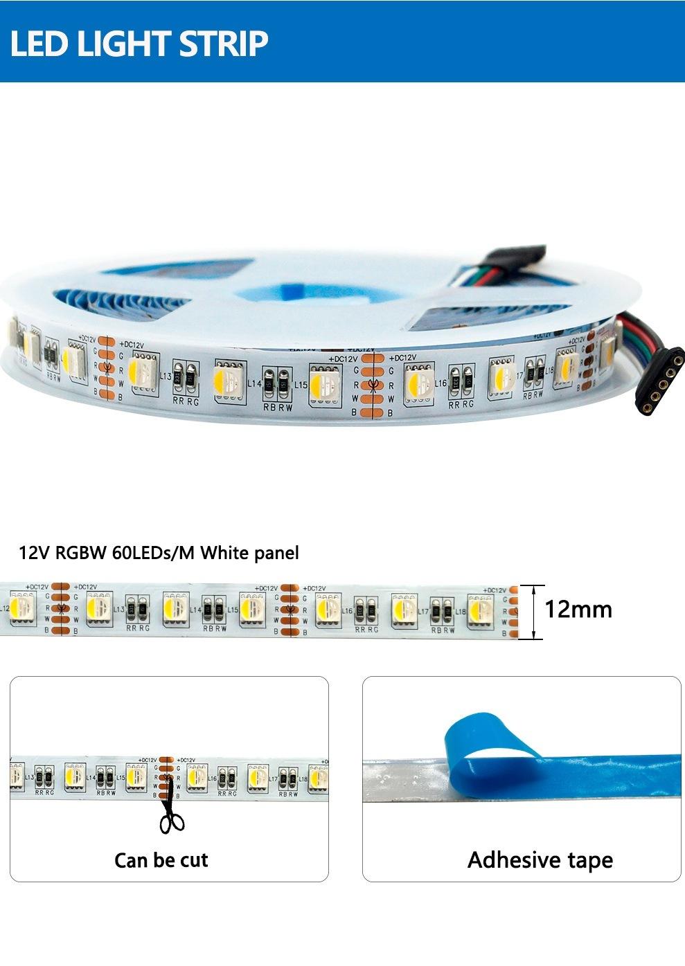 DC12V 5m LED Strip 5050 RGB, RGBW, Rgbww 60LEDs/M Flexible Strip